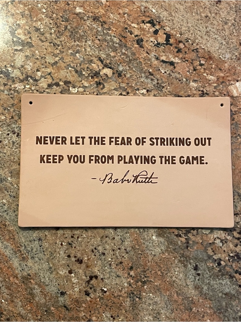 Magnolia Babe Ruth Leather Sign - Picture 2 of 3